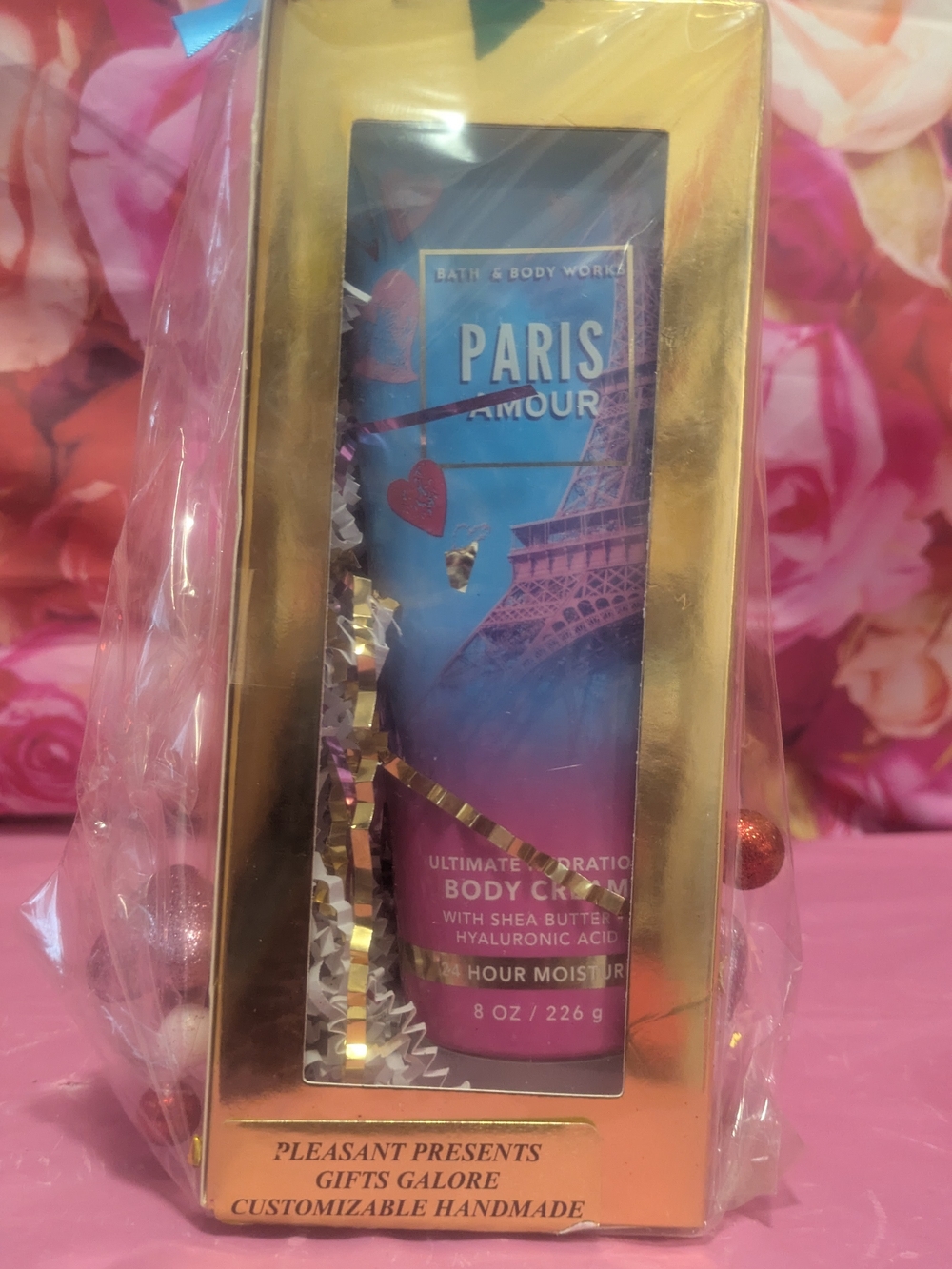 Bath & Body Works Paris Amour Ultimate Hydration Body Cream - Pink/Blue
